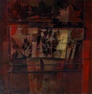 Giuseppe De Gregorio-Finestra 90x90 olio su tela