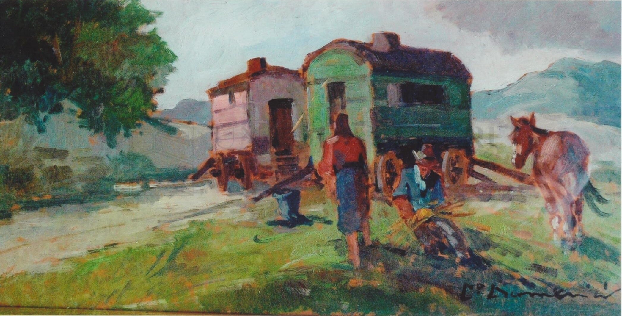 Carlo Domenici olio su tela