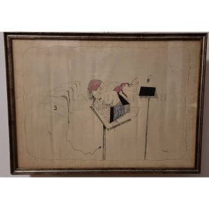 Uomo in scatola Disegno su carta - Carlos Revilla