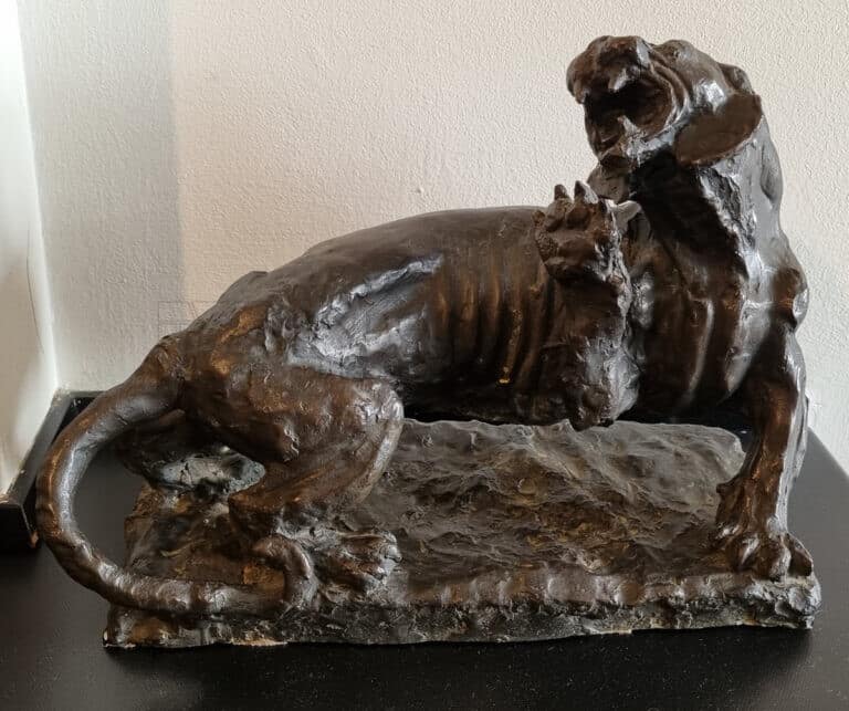 ligabue-scultura-bronzo-pantera
